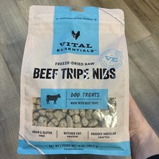 Vital Essentials Freeze-Dried Beef Tripe Nibs Dog Treats 14oz