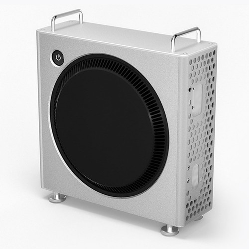 Sleek Silver Finish Vertical Computer Host Stand Compatible with For Mac Mini - Photo 12/12