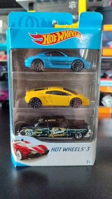 Hot Wheels 3-Pack Porsche Cayman Lamborghini Gallardo Hudson K5904