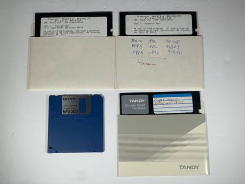 Vintage Super Mario Bros Print World IBM PC Disketten Software UNGETESTET - Bild 2 von 9