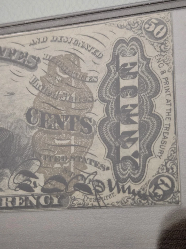 MONEDA FRACCIONARIA 50 CÉNTIMOS TERCERA EMISIÓN FR1373 "a"EN FRENTE, CLASIFICADA PMG 62 UNCIR Foto 4 de 4