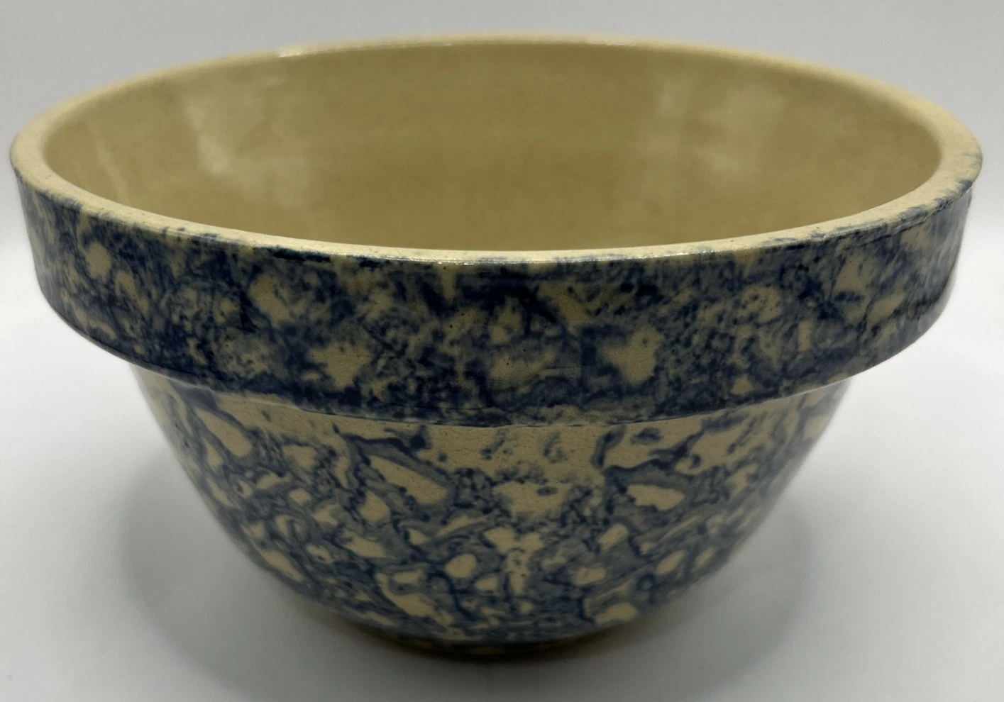 Robinson Ransbottom Spongeware pottery mixing bowl