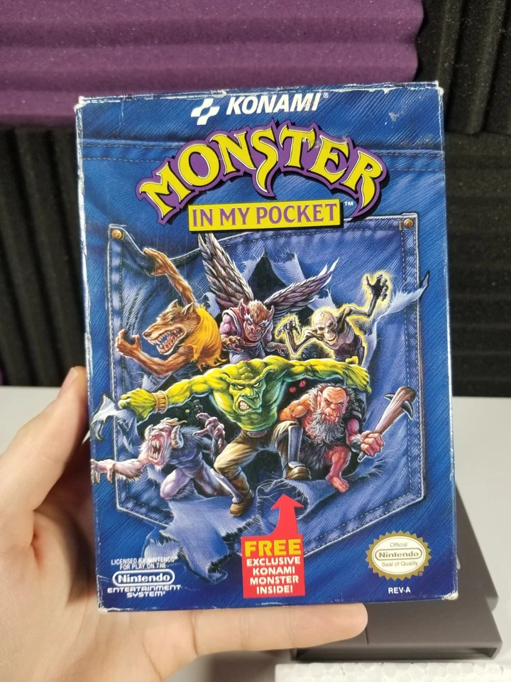 *RARO* Monster in My Pocket (Nintendo NES) CIB En Caja con Manual *CAJA DAÑADA* Foto 2 de 4