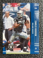 🔥CHARLES WOODSON RAY LEWIS 2005 PRESTIGE ERROR CARD!🔥RAIDERS! RAVENS!