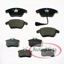 Bremsbeläge + Warnkontakt vorne + hinten passend für VW Golf V