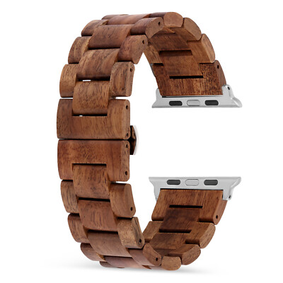 Koa Wood Strap for Apple Watch iWatch Band 38/40/41/42/44/45/46/49mm Ultra 1-10