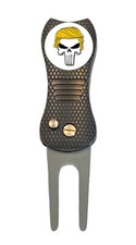 Trump Punisher Golf Ball Marker with Premium Switchblade Divot Tool