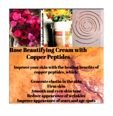 2 Pack Bundle Rose Cream with Copper Peptides 2 Ounce for Acne Skin Imperfection