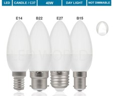 1-20 Pack Screw In Bayonet LED Candle Light Bulbs Energy Saver Warm Cool White