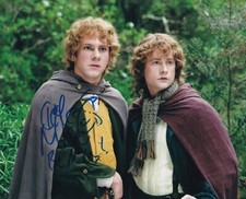 Dominic Monaghan signed autograph 20x25cm Lord of the Rings in person autograph