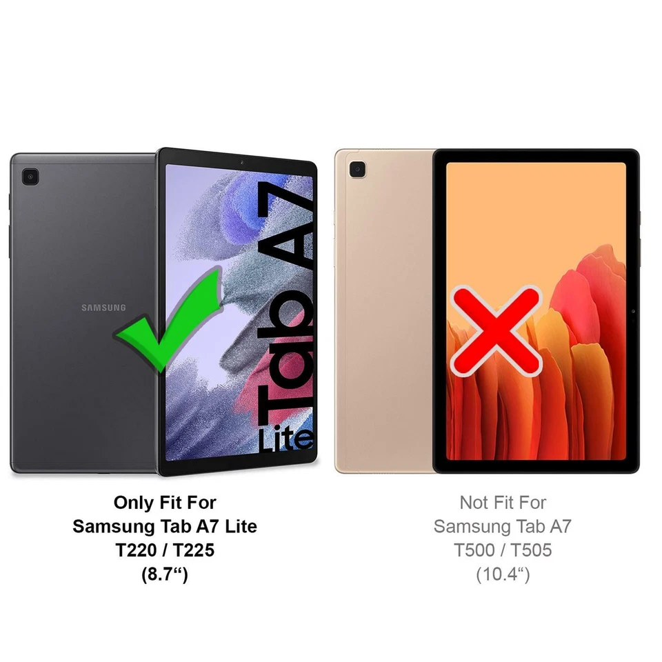 Coque en Silicone Mat Pour Samsung Galaxy Tab A7 Lite 8,7" Noir - Photo 3/4