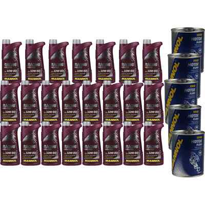23L Motoröl MANNOL Racing+Ester 10W-60 5x MANNOL Motor Flush ADDITIV