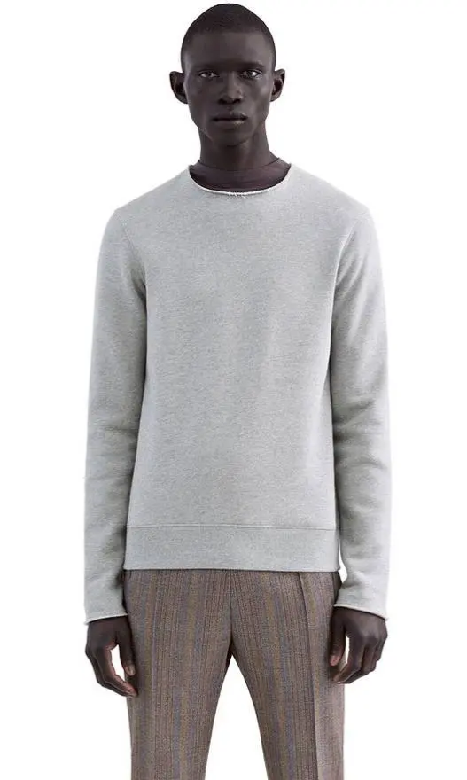 Acne Studios Fabien PAW15 Grey Fleece Crewneck Sweater | eBay