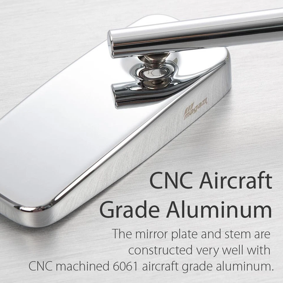 Espejos retrovisores cromados ClassicPlus rectangulares convexos para Yamaha Virago XV 700 750 1100 Foto 4 de 4