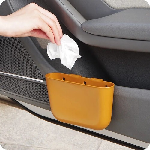 Hanging Car Trash Can Vehicle Garbage Dust Case Storage Box Trash Bin Auto - Picture 4 of 21