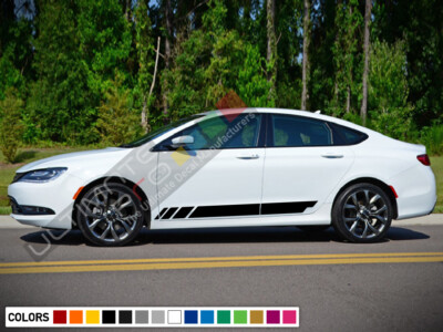 Aufkleber Decal Grafik Seiten Strobe Streifen für Chrysler 200 Licht Fenster Blende Lippe