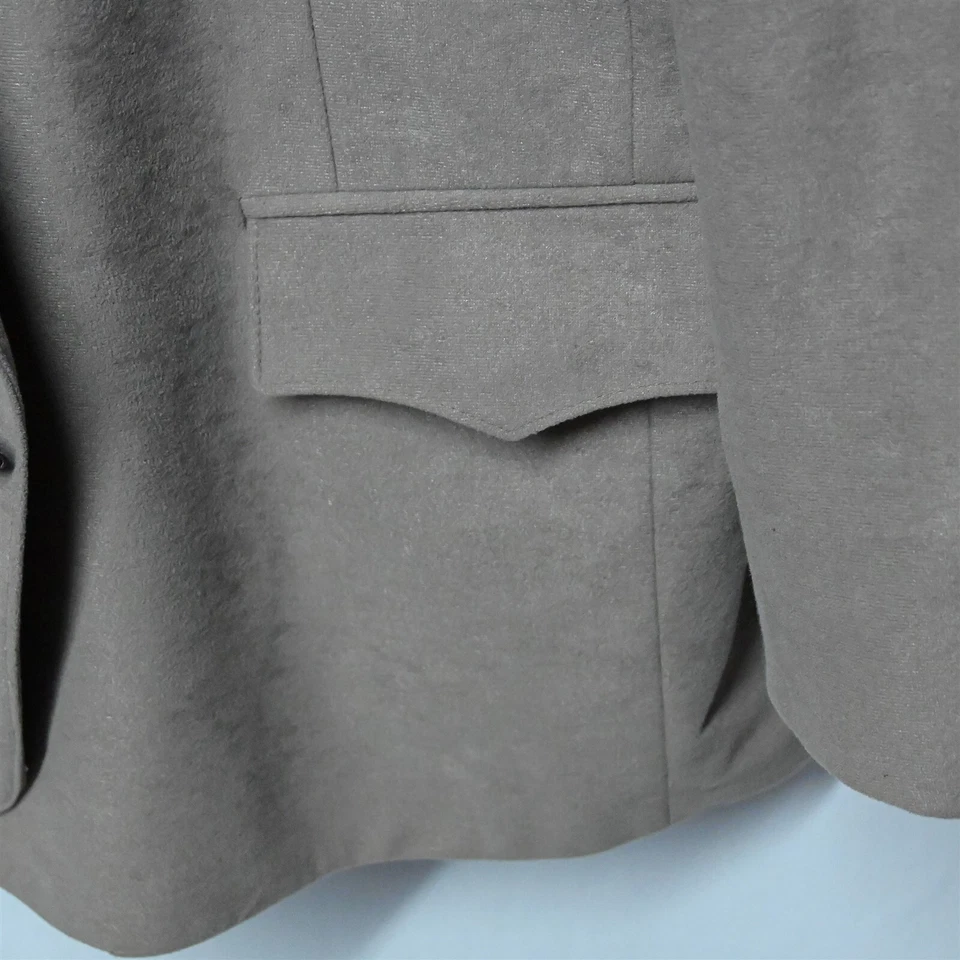 Pagano West USA Made 54R Light Brown Faux Suede Western Yoke 2 Button Blazer - Image 3 of 4