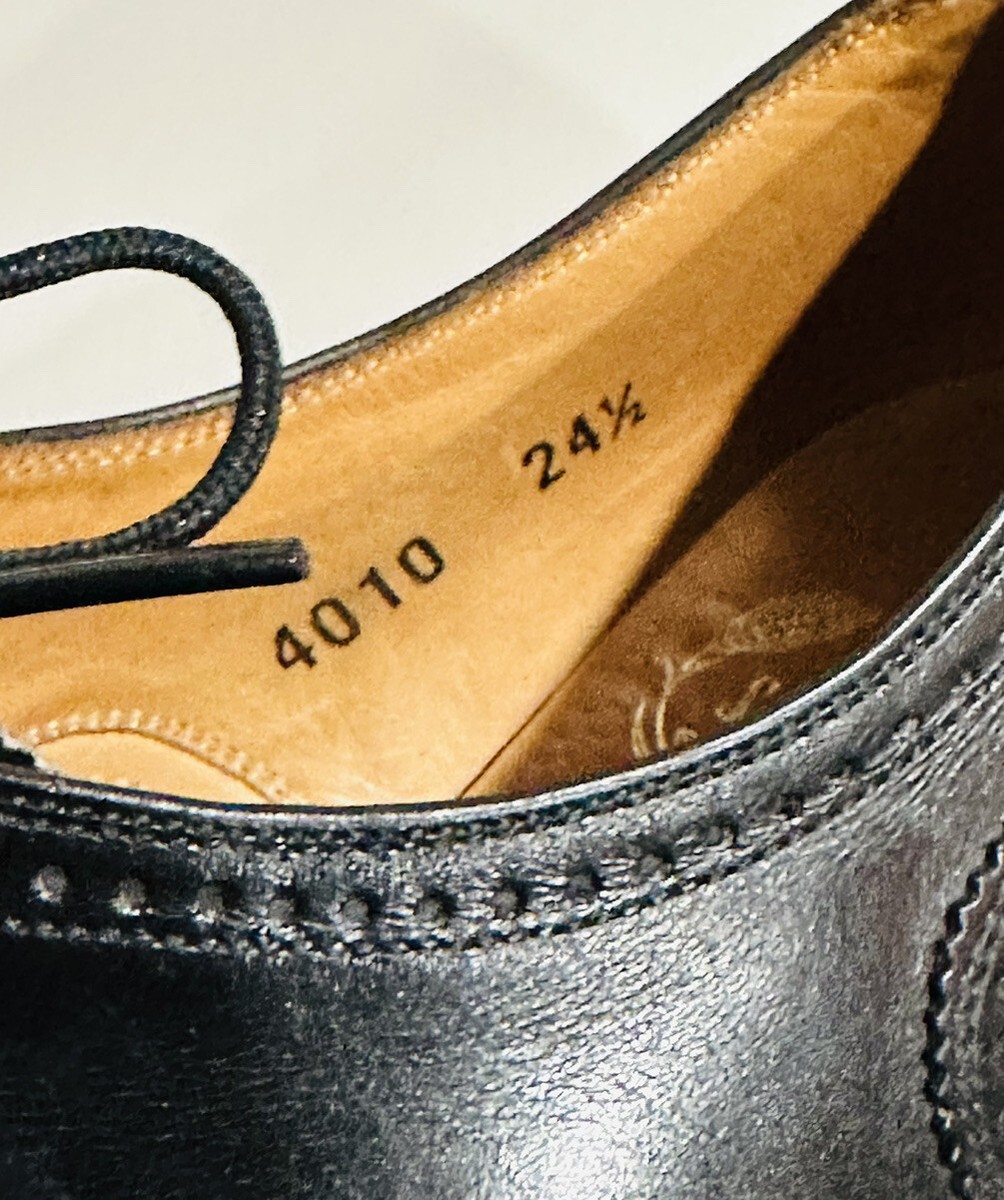 Hirokawa Scotch Grain Leather Black Oxford Shoes Men's 8 EEEE Made