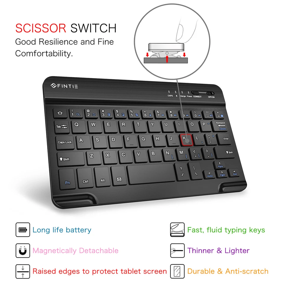 Bluetooth Keyboard Case for Samsung Galaxy Tab A 8.4'' 2020 SM-T307 Slim Cover - Image 3 of 4
