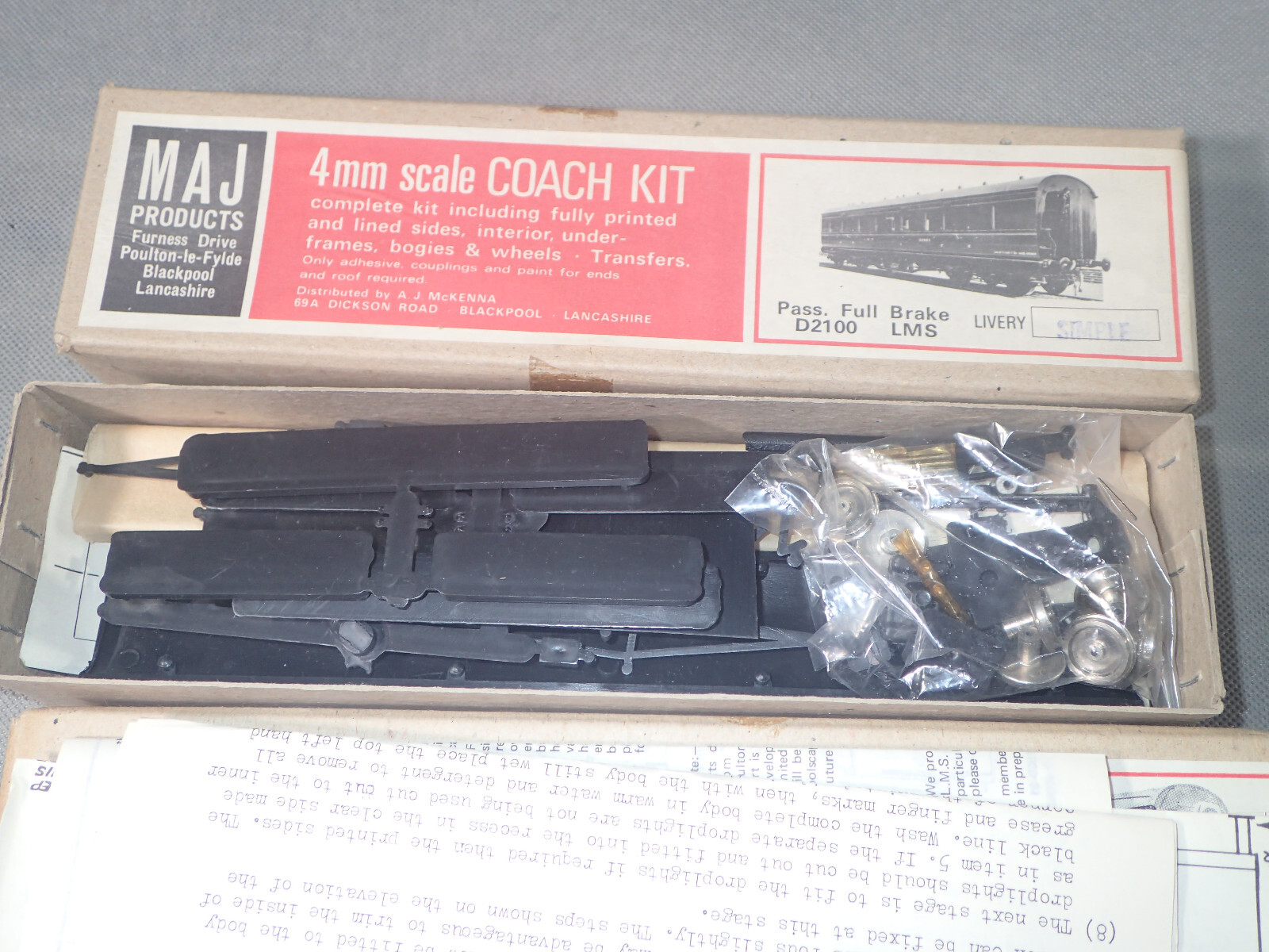 2 x MAJ Products OO Gauge Coach Kits Read Below Lot 116 eBay
