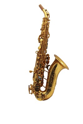 Eastern music German style gold lacquer curved soprano saxophone