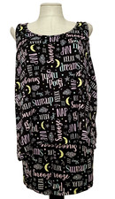 JOYSPUN PJ Black Celestial Print Tank  Short Set Sz 3X 