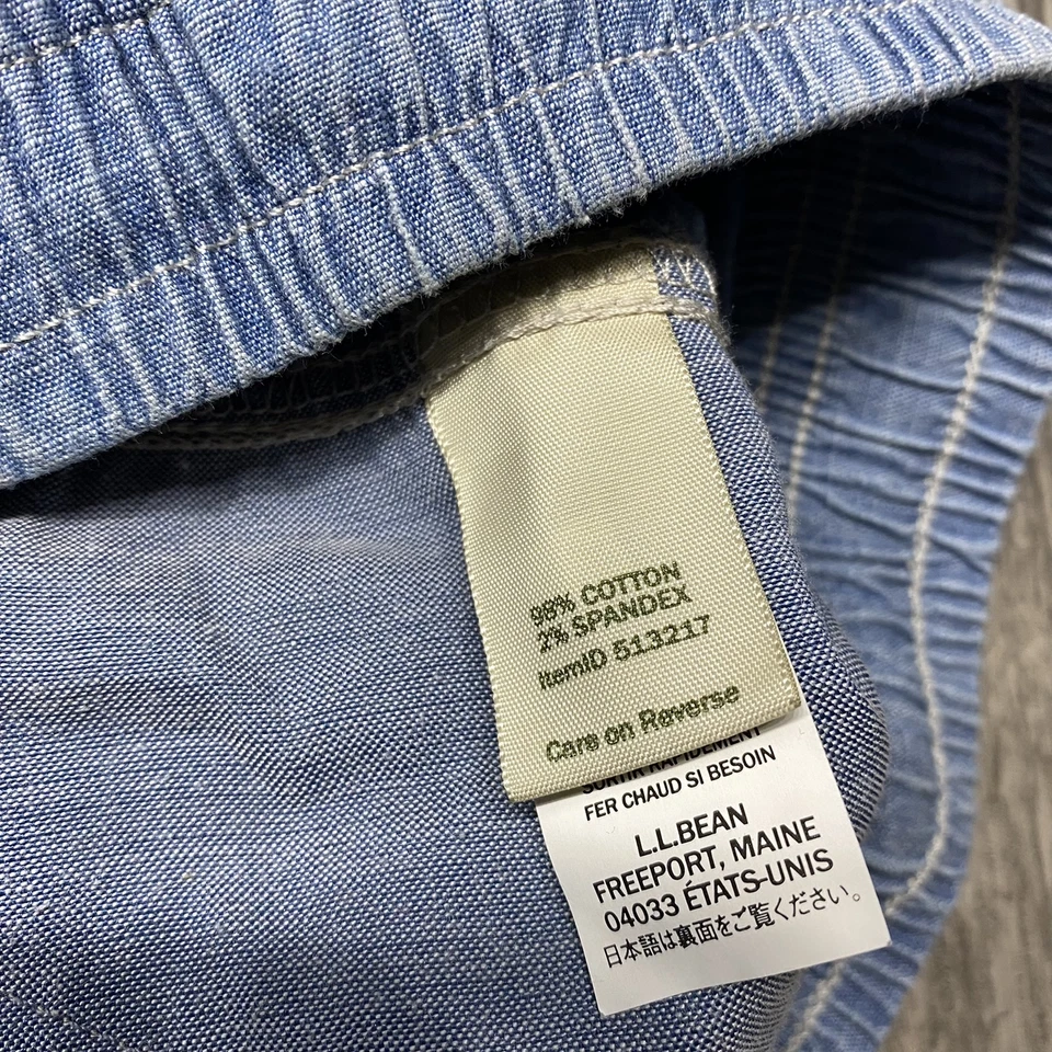 L.L. Pantalones Cortos de Jean BEAN Favorite Fit Elastizados Cintura Azul Denim Para Mujer Talla 4 Foto 4 de 4