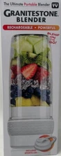*Granitestone Rechargeable Portable Blender with Sport Lid - White