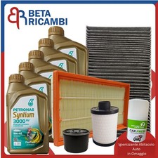 Kit Tagliando Fiat Multipla 1.9 JTD 4 Filtri 5 Litri Olio Petronas 5W40 +Omaggio
