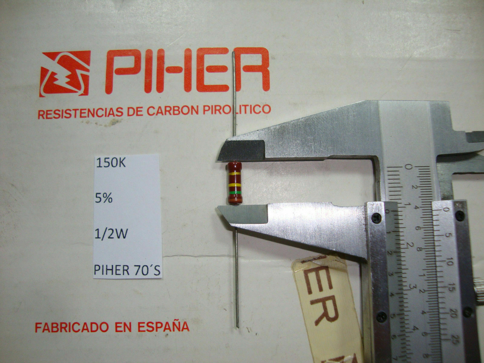 VINTAGE PIHER RESISTOR. 1/2W 150K 5 *1 PC* NEW ORIGINAL 1970´S + C366