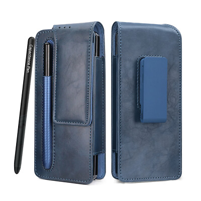 Leather Case Belt Clip Holster Pouch w/ Pen Stand For Samsung Galaxy Z Fold 5