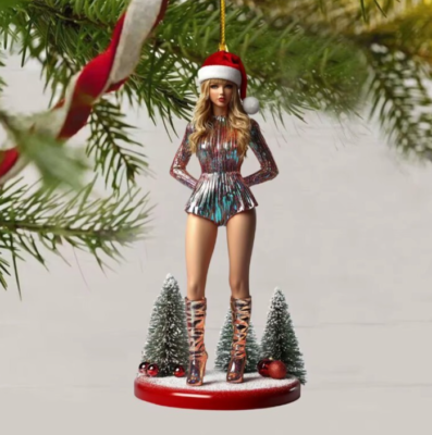 Taylor Swift inspired hanging Christmas Tree Ornament Decoration