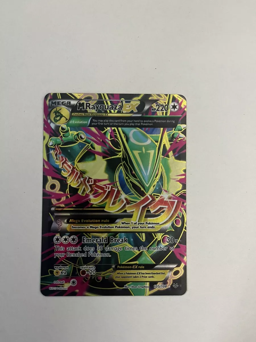 Pokemon XY Roaring Skies Mega Rayquaza EX - 105/108 - Full Art