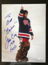 JIM CRAIG HAND SIGNED OVERSIZED 11x14 COLOR PHOTO   MIRACLE ON ICE   TO BOB  JSA