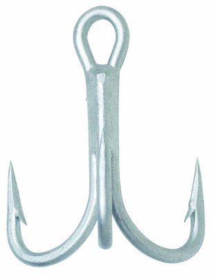100 pack - VMC 2/0 O'Shaugnessy 4x-Strong Treble Hook-9626PS-2/0 Perma Steel