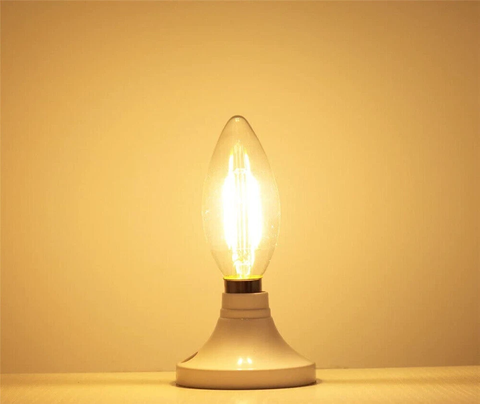 E14 6W 4W Dimmable LED Candle Lamps Filament Night Light Bulbs Edison Screw SES - Image 4 of 4