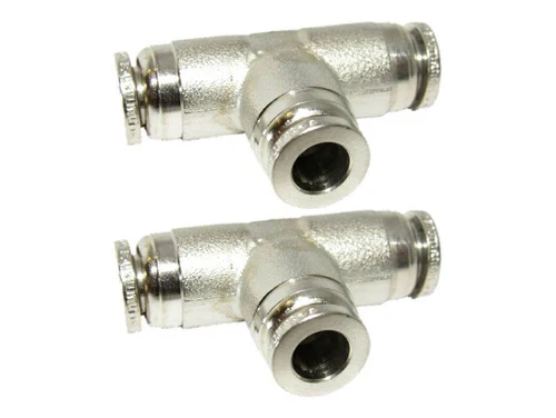 3/8" Hose X 3/8" Hose Push To Connect Union Tee Fittings - 2 PACK