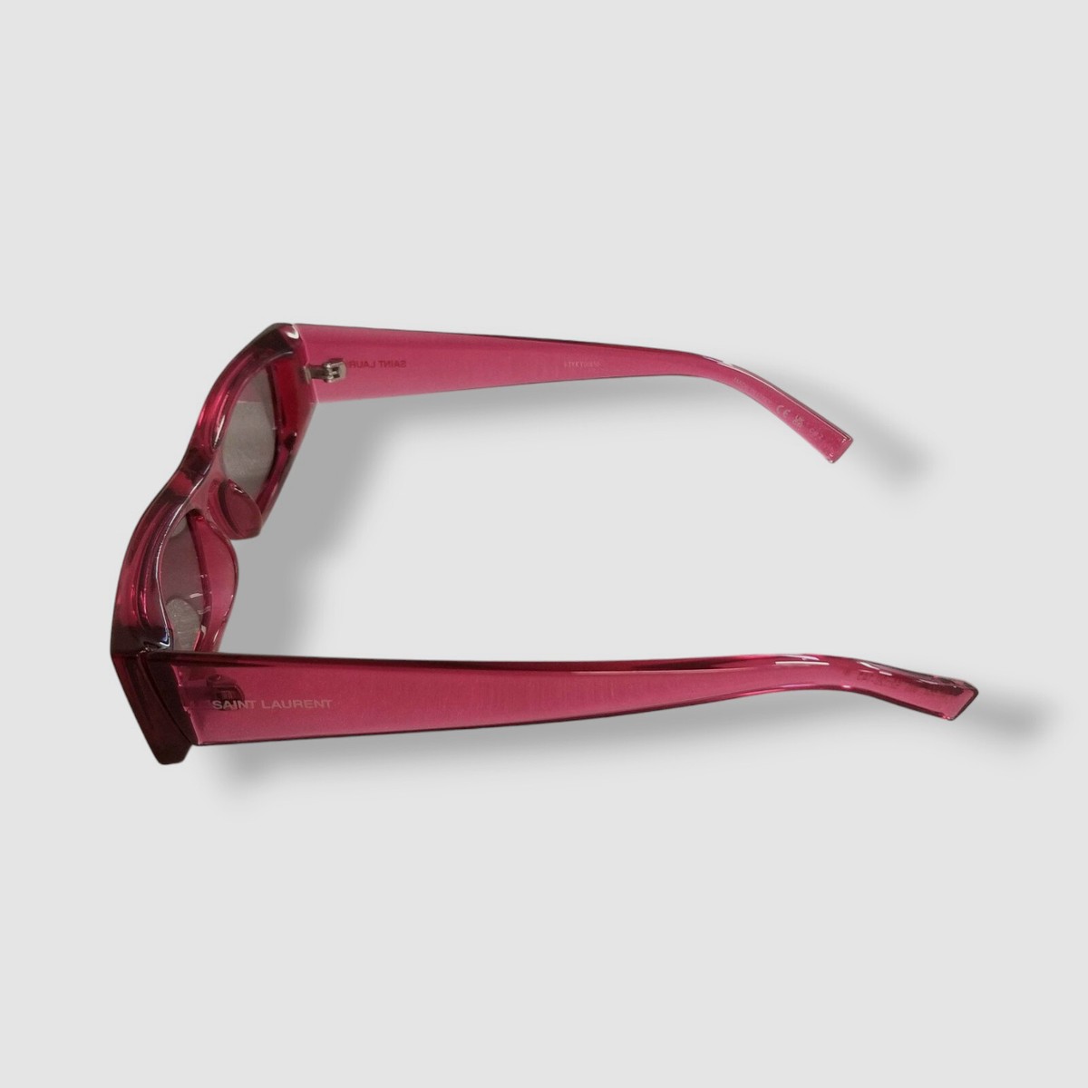 NWT Yves Saint Laurent SL553 Pink 52mm Sunglasses $475 Saint Laurent SL 553 003 Women Pink Rectangle Shades  main image 2