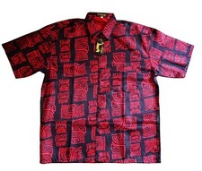 Mens Thai Silk Shirt From Bangkok Thailand - New Design Around Thailand  74XL