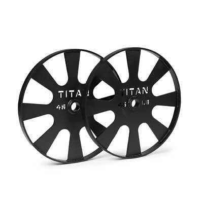 Titan Fitness Wagon Wheel Pulling Blocks, 45 LB Pair, 26-inch Steel Deadlift