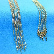 10P 16-30" Wholesale Jewelry 18K Gold Filled Beads Ball Chains Necklaces Pendant