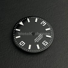 29mm Black & Silver Watch Dial for SEIKO NH35 NH36 Watch Movement Parts