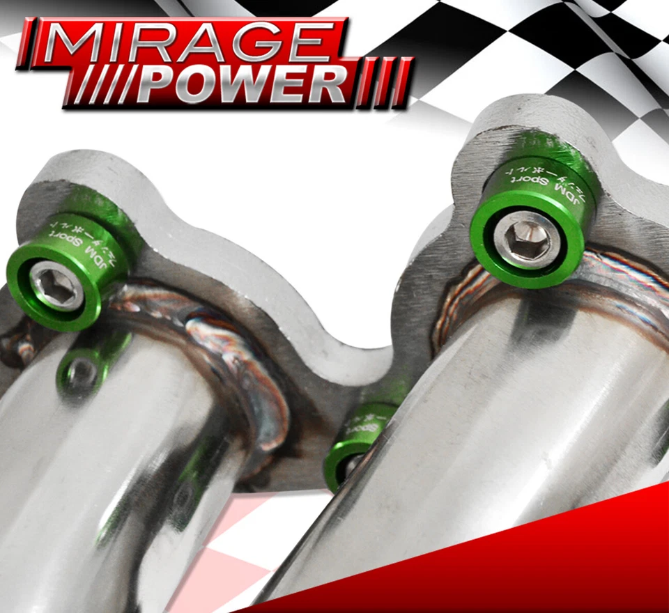 M8 JDM Engine Header Washer Hex Bolt Kit 9PC Green For Honda Acura 4 CYL - Изображение 3 из 4