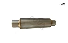 3.0''In/Out Exhaust Muffler Hi-Flow Straight Through Design 4.5" Round Body