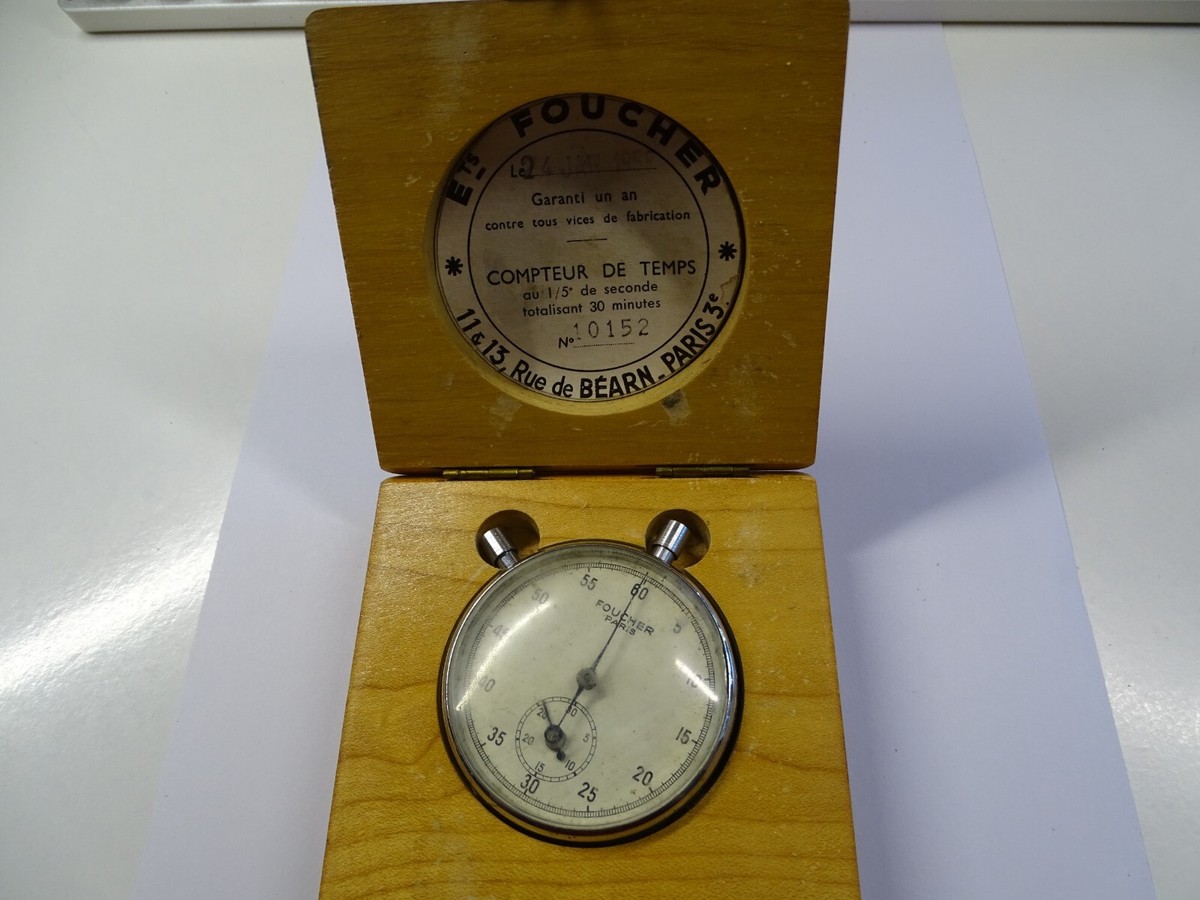 Compteur De Temps Vintage FOUCHER - Ancien, Coffret Rétro - Occasion à Restaurer