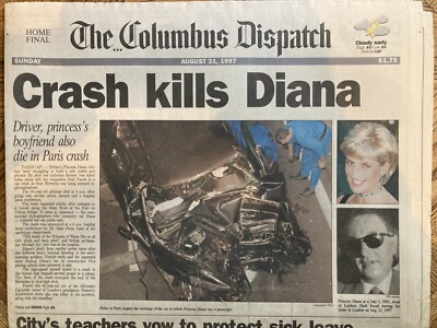 DIANA　週刊読売1997.9.20 　ヴィンテージ Crash Kills Diana” Historic Newspaper - August 31 1997 - The