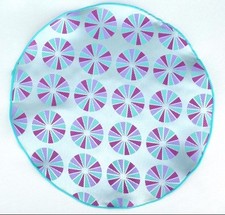 Lord R Colton Masterworks Pocket Round Parma Silver  Aqua Silk - 75 Retail New