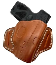 CEBECI Right Hand Brown Leather Open Top Belt Holster for TAURUS G3C