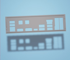 Asrock B365M Phantom Gaming 4 I/O Shield, 3D Printed, Black/White, Backplate