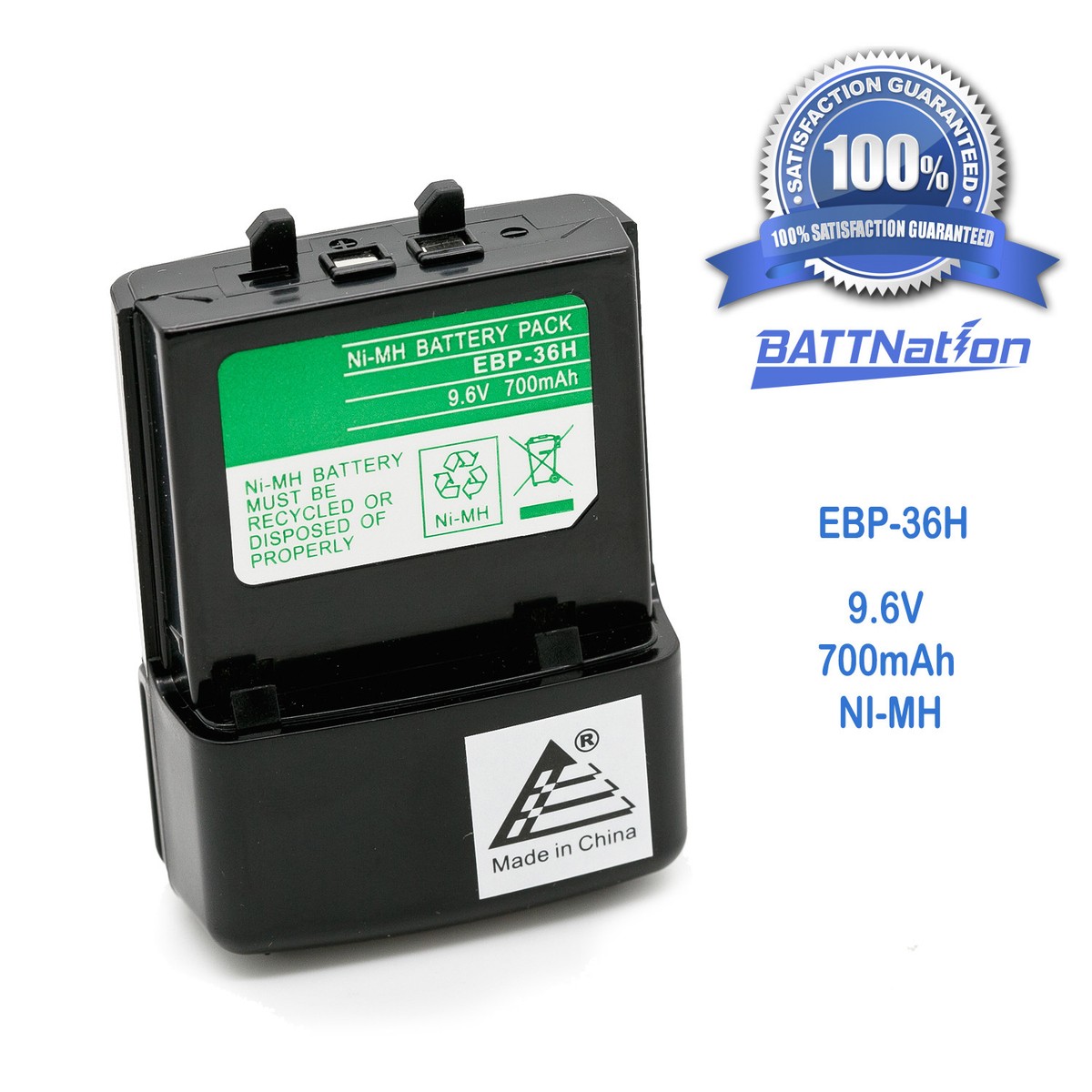 9.6V 700mAh NiMh battery for Alinco EBP-36, EBP-36N, DJ-190, DJ